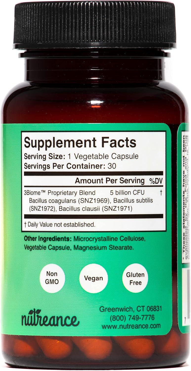 3Biome - Natural Probiotic Supplement - Non-GMO, Vegan, Gluten-Free