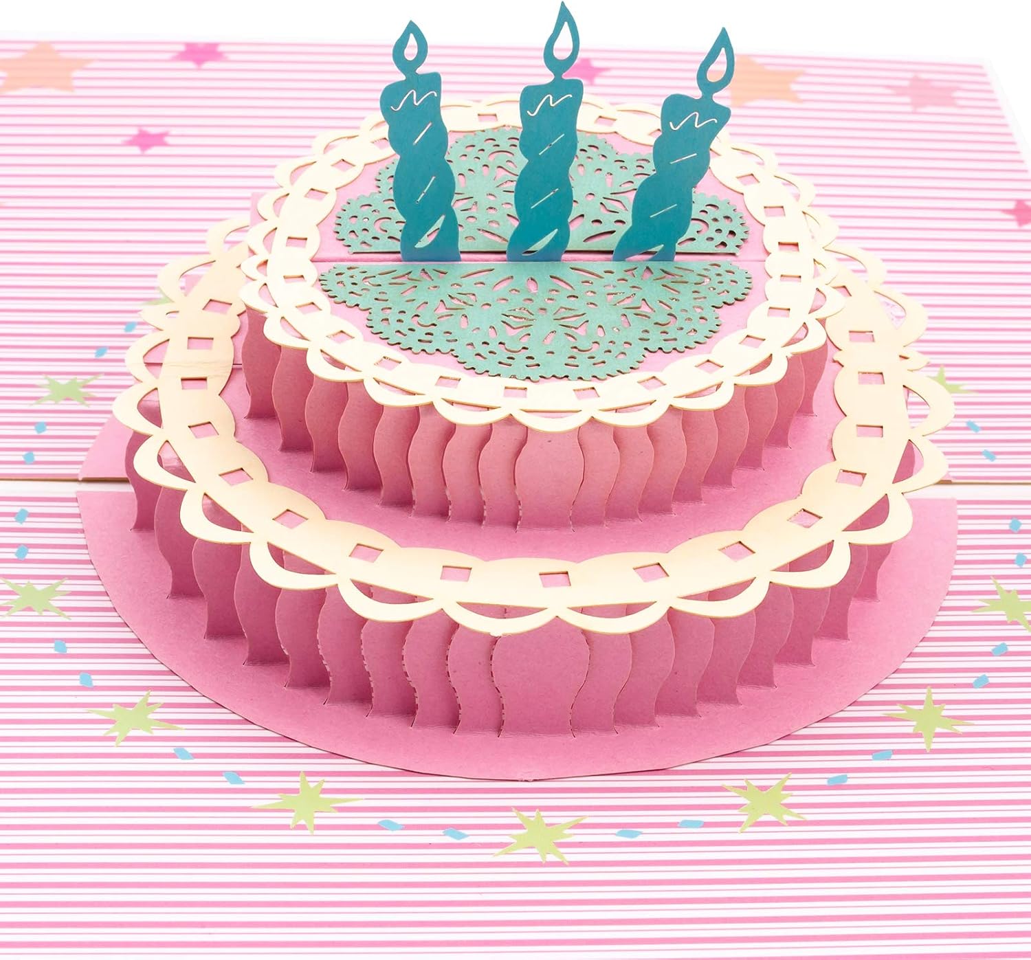 WRAPAHOLIC Birthday Pop Up Greeting Card - 3D Popup Card, Birthday Cake Pop Up Card for Loved One's Birthday, Kids Party - 4.7 Inch x 6.3 Inch