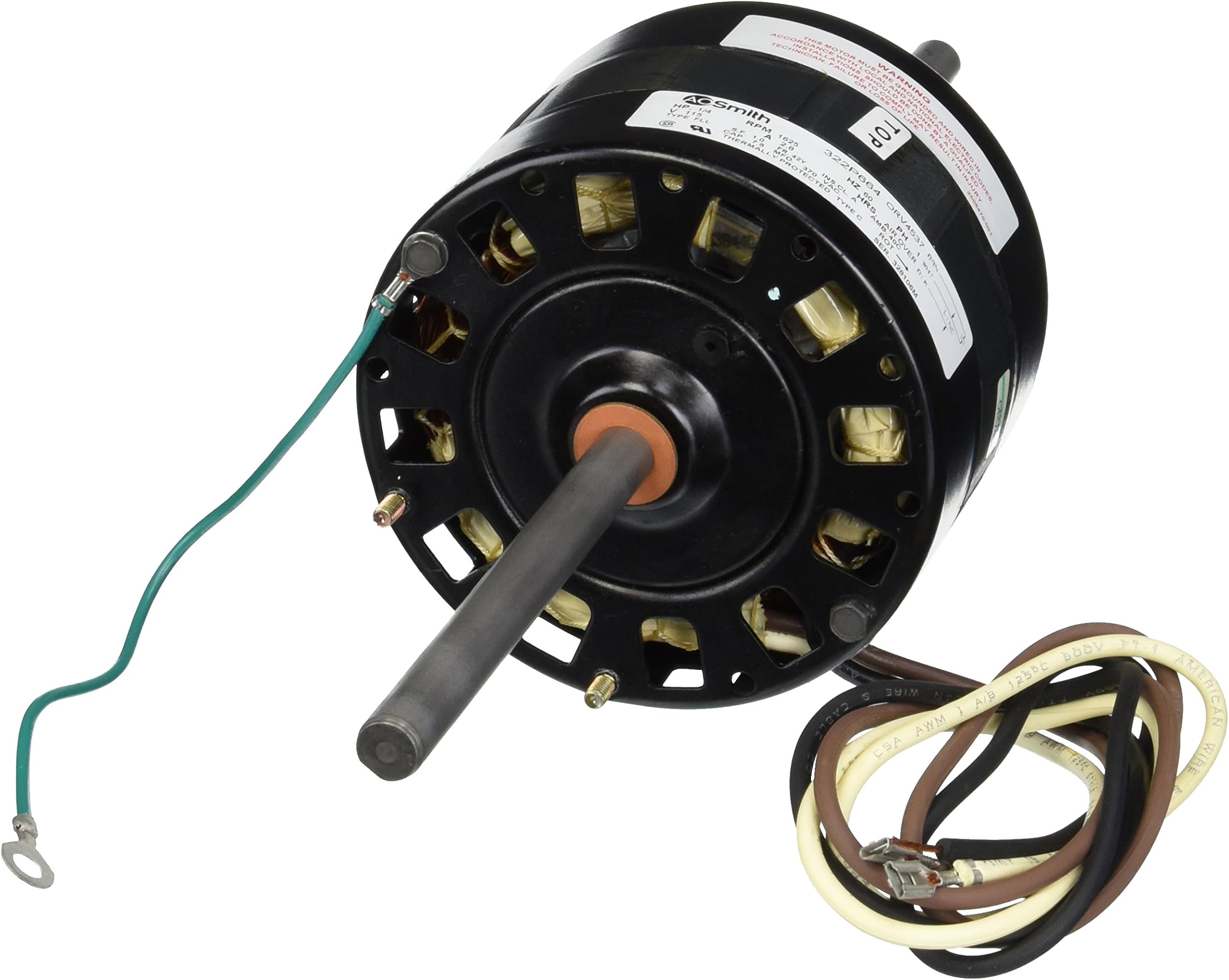 1/4HP 115 Volt 1625RPM 1 speed Coleman (6747A311) RV Air Conditioner Motor AO Smith # ORV4537