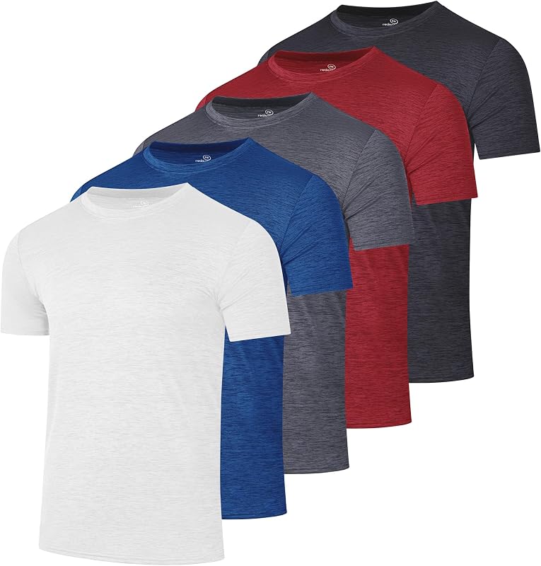 Paquete de 5 camisetas de manga corta Dry Fit para niños remera deportiva de béisbol para niños y jóvenes | Disponible en tallas 4-18, baloncesto, fútbol, ​​fútbol americano, golf, secado rápido, deportes, escuela, verano, uniforme, absorbe la humedad