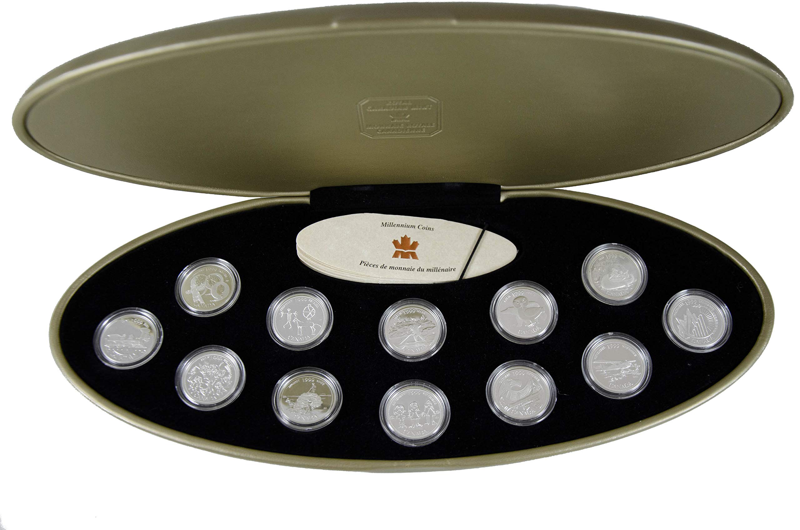 1999 Canada Millennium Series 12-Piece Quarter Set 25-Cent Coins