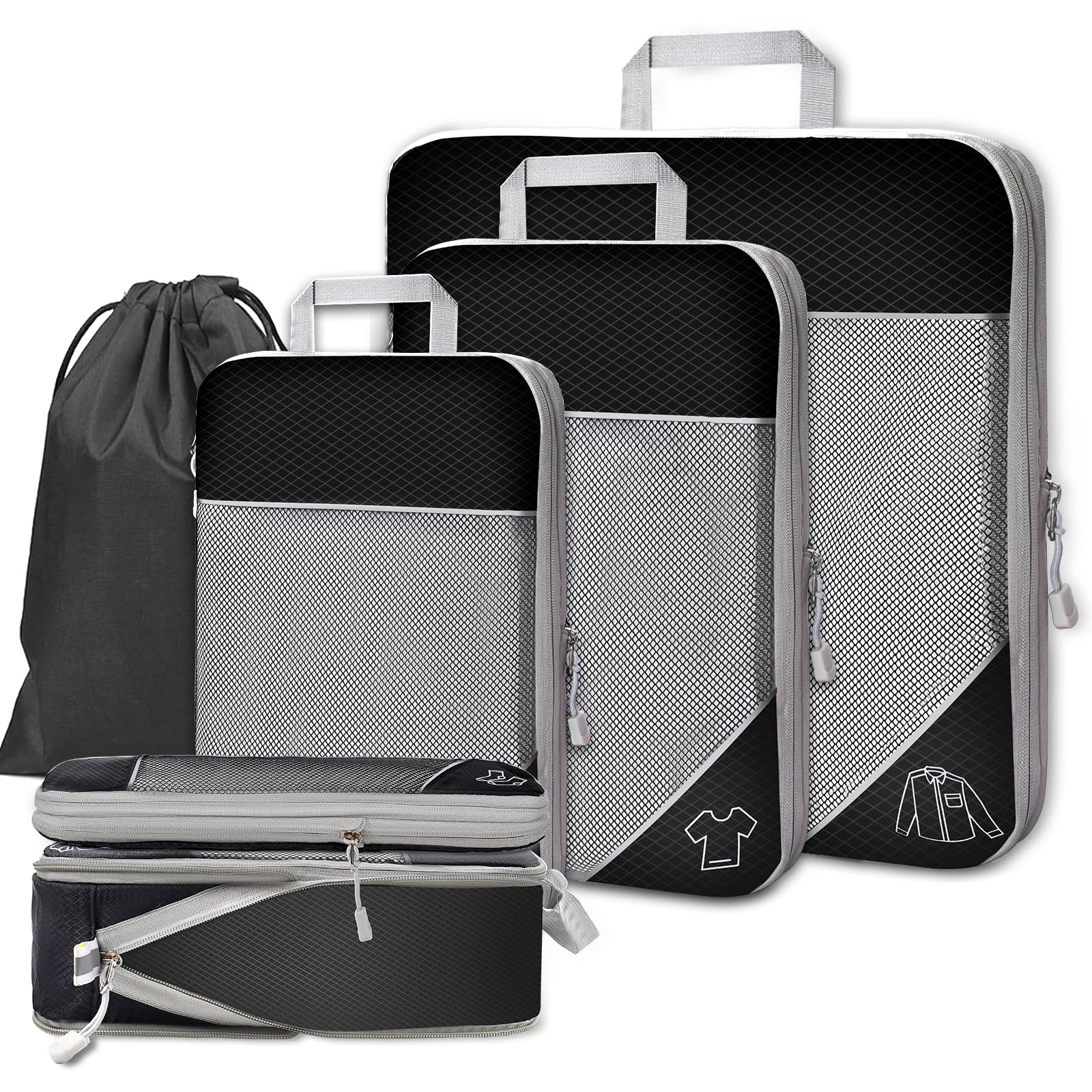 Baseca 6 Set Packing Cubes for Packing Cubes,Space