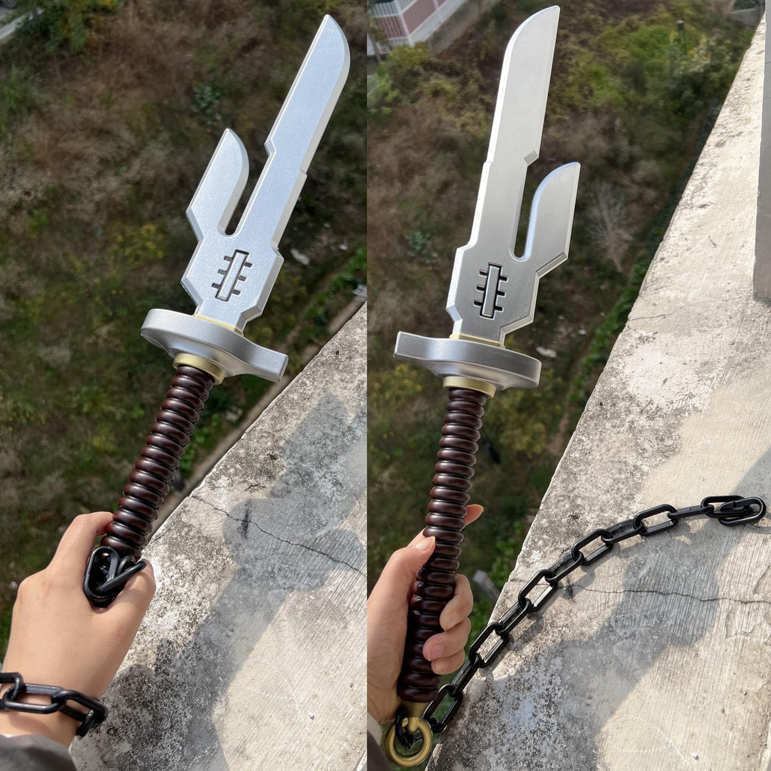 MYAROMA FINDINGS Lebensgroße umgekehrte Spear of Heaven für JJK Toji Fushiguro Cosplay Schaumstoffwaffe Anime Toji Fushiguro Maki Cosplay Requisiten Silber, Silber, Standard