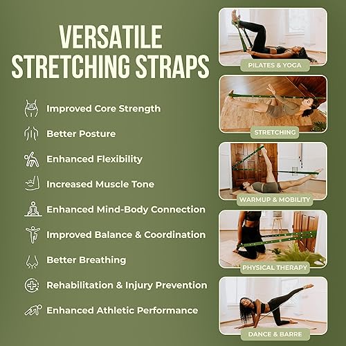 Miniatura 3 de Two8 Bands Pilates in a Box - Bandas de resistencia de entrenamiento para mujeres y hombres, banda de resistencia con bucles, banda elástica para