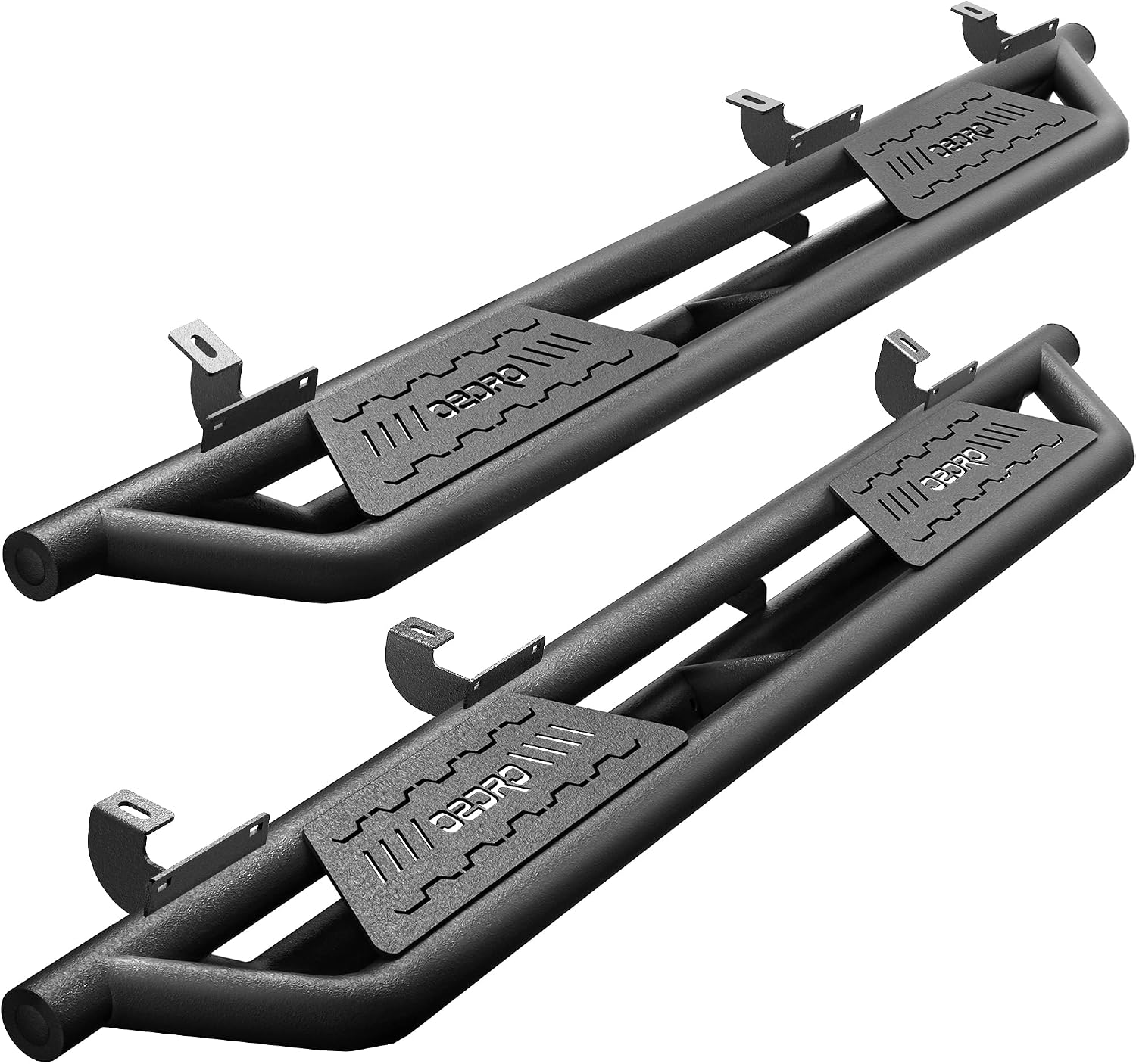 OEDRO 6.5" Running Boards Compatible with 2007-2018 Jeep Wrangler JK & Unlimited 4 Door, Upgraded Side Step Textured Black Heavy Duty Truck Nerf Bars, Unique Multi-Layer Slip-Proof (No 2 DR & No JL)