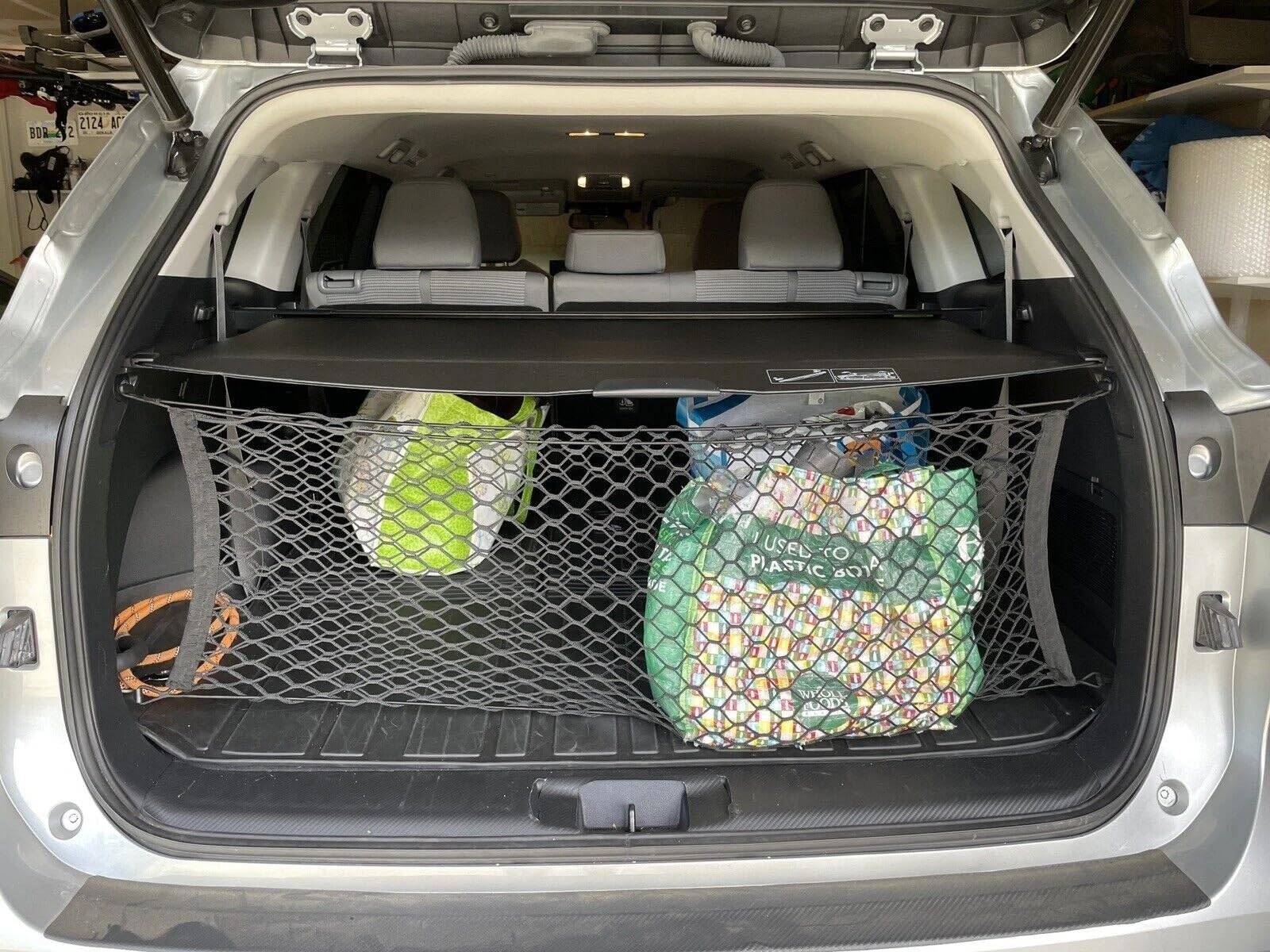 Trunk Organizer Cargo Net for Toyota Grand Highlander 2024–2026 – Envelope Style Cargo Net for SUV–Premium Mesh Car Trunk Organizer Vehicle Carrier Storage–Compatible with Grand Highlander