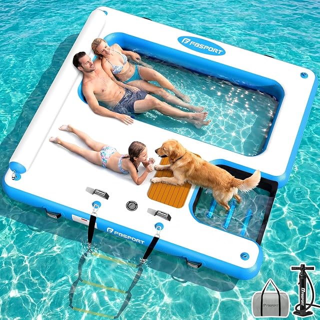 Plataforma Hinchable Multiusos, Gran Isla Inflable para Perros y Familias