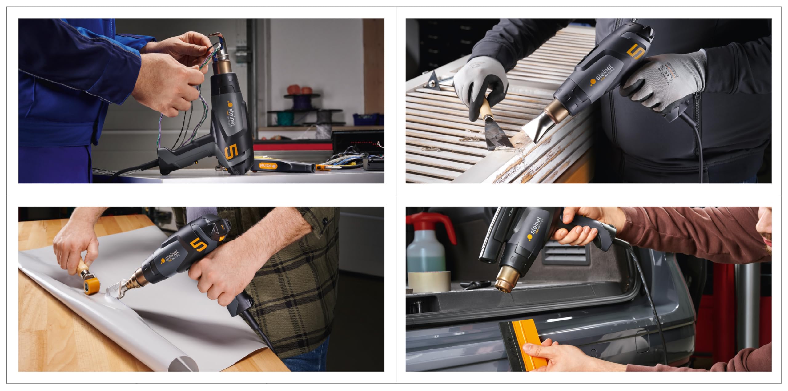 Steinel Heißluftpistole HM 2120 E, 2200 W Heißluftgebläse, Temperatur 80°-650°C, Heißluftfön mit Thermoschutzabschaltung, Keramikheizung