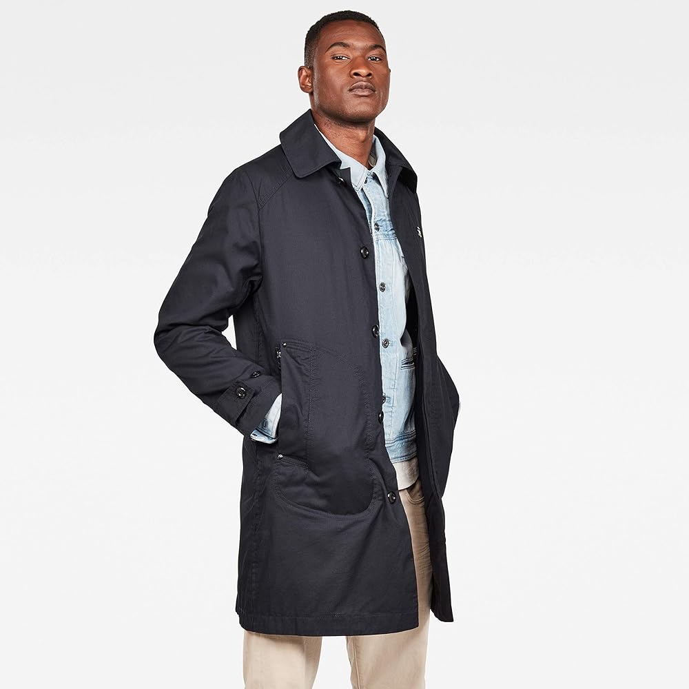 Amazon | [ジースターロゥ] James Zip Trench メンズ トレンチ コート