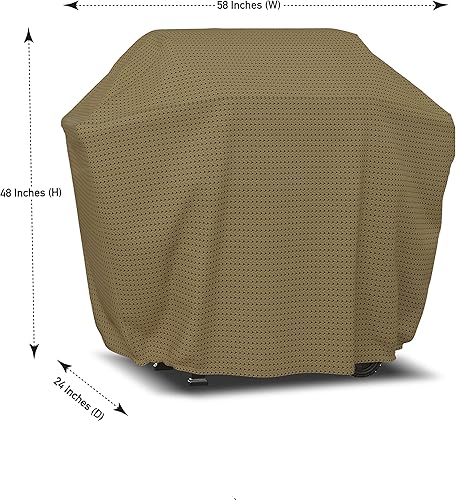 Miniatura 2 de Covers & all Funda para parrilla de barbacoa con elástico, 160 GSM Duro Pro tela transpirable no tejida, impermeable, resistente a los rayos UV,