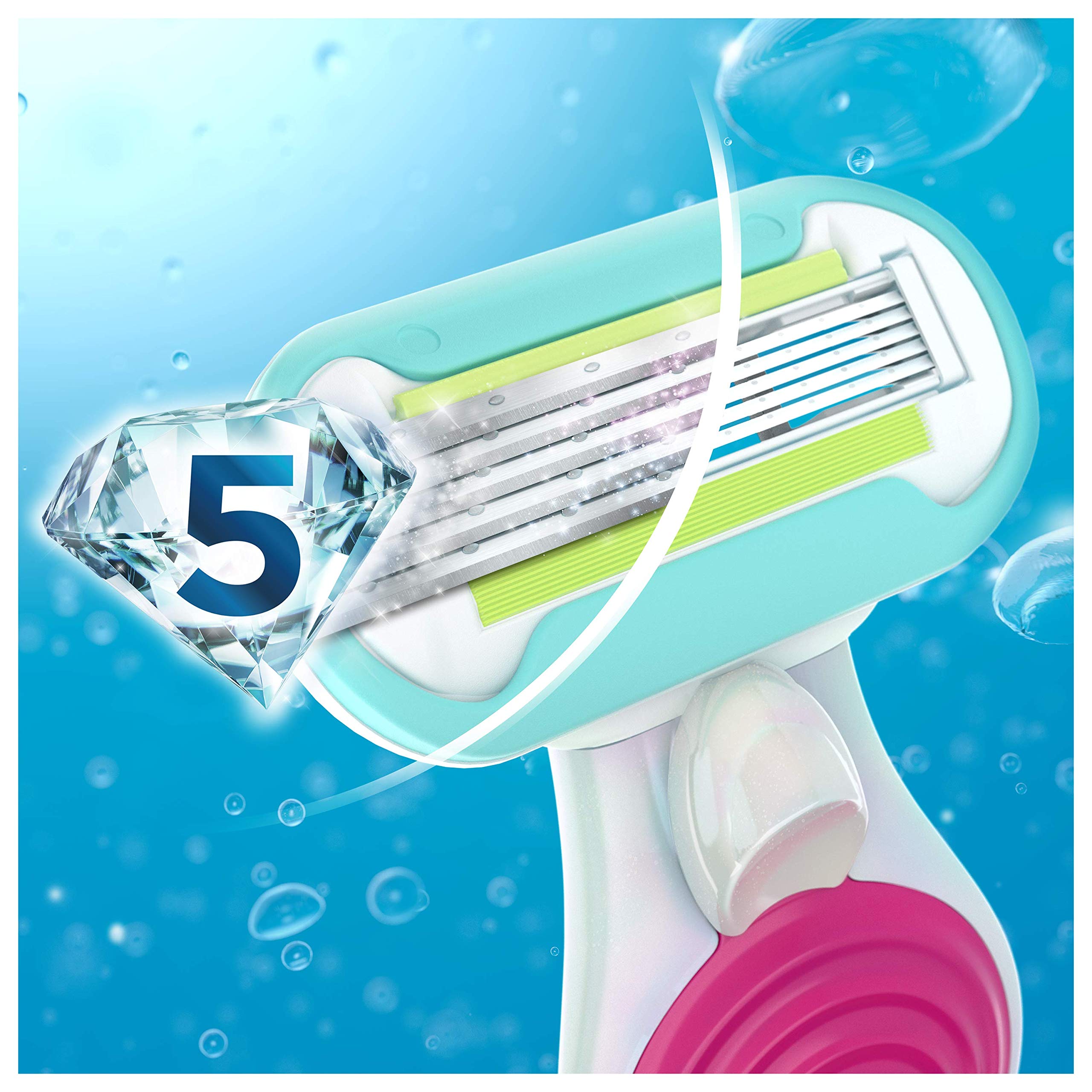 Venus Extra Smooth Rasoir Femme + 1 Lame de Rasoir Recharges, Compact pour les Déplacements [OFFICIEL]