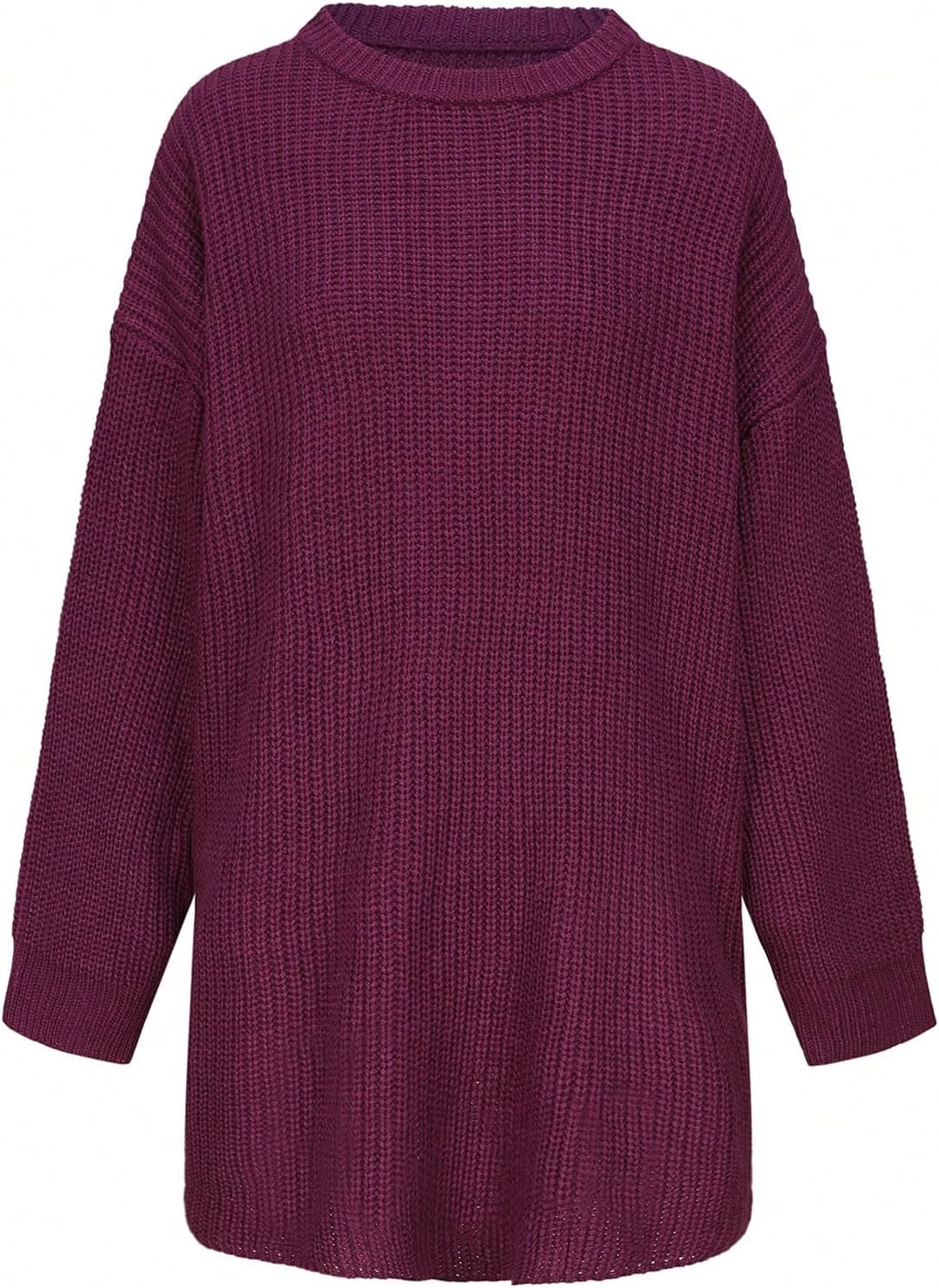 Milumia Women's Oversized Crewneck Knit Sweater Dress Fall Long Sleeve Drop Shoulder Pullover Tops - Image 4