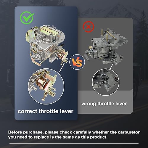 Miniatura 5 de Carburador de 2 barriles 2100 2150 para Ford 289 302 351 Carb F100 F250 F350 360 Cu Jeep Engine Mustang Reemplazo para Motorcraft/Autolite 2100 2150