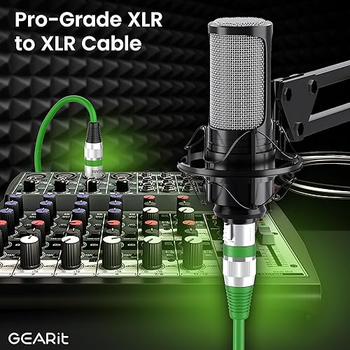 Vista 68 de GEARit XLR cable de micrófono macho a hembra (150 pies, 1 unidad) mezclador blindado equilibrado de 3 pines, estudio de grabación, podcast, negro