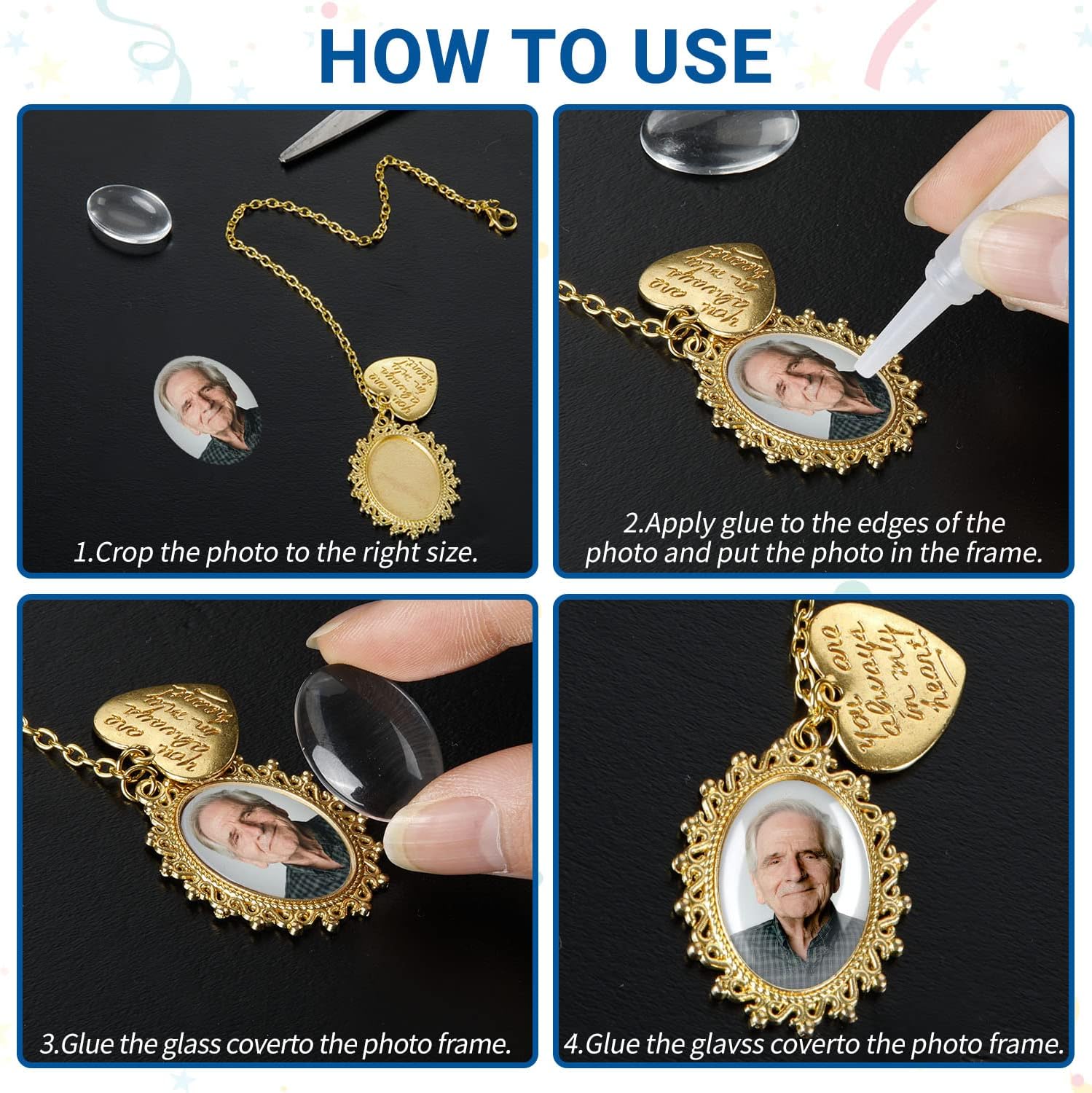 4pcs Gold Graduation Cap Photo Charms Class of 2026 Tassels Personalized Memorial Charms Graduation Gifts for Ceremony Decorations