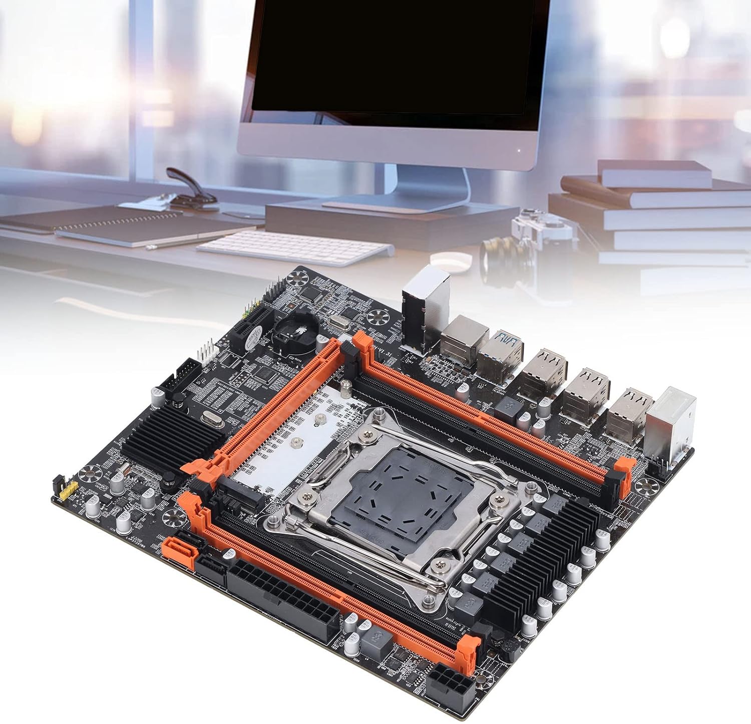 LGA 2011-3 DDR4 Motherboard - Supports for H81, DDR4 2666/2400/2133MHz, 1x PCIe x16 & X1, USB 3.0, USB2.0, SATA, RJ45, NVME M.2 PC Mainboard for Desktop