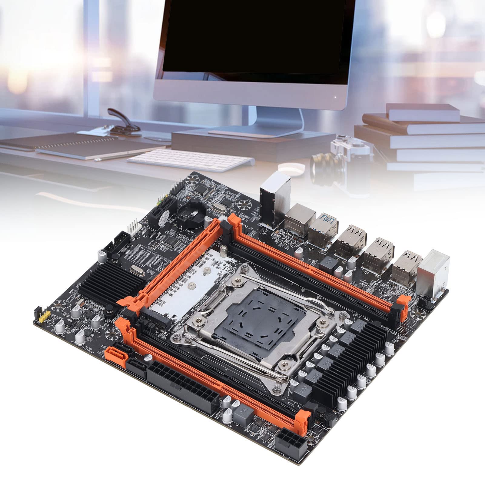 Placa base LGA 2011-3 DDR4 - Compatible con Intel H81, DDR4 2666/2400/2133MHz, 1 PCIe x16 y X1, USB 3.0, USB2.0, SATA, RJ45, NVME M.2 PC placa base para escritorio