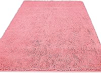 Vista 321 de Yeaban Juego de alfombras de baño verde manzana 2 piezas (20" x 32" y 17" x 24"), tapetes de baño de felpilla gruesa Alfombras de baño absorbentes