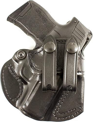 DeSantis 028BA8JZ0 Gunhide, Cozy Partner Inside The Pant Holster, se adapta a Sig P365 mano derecha cuero negro