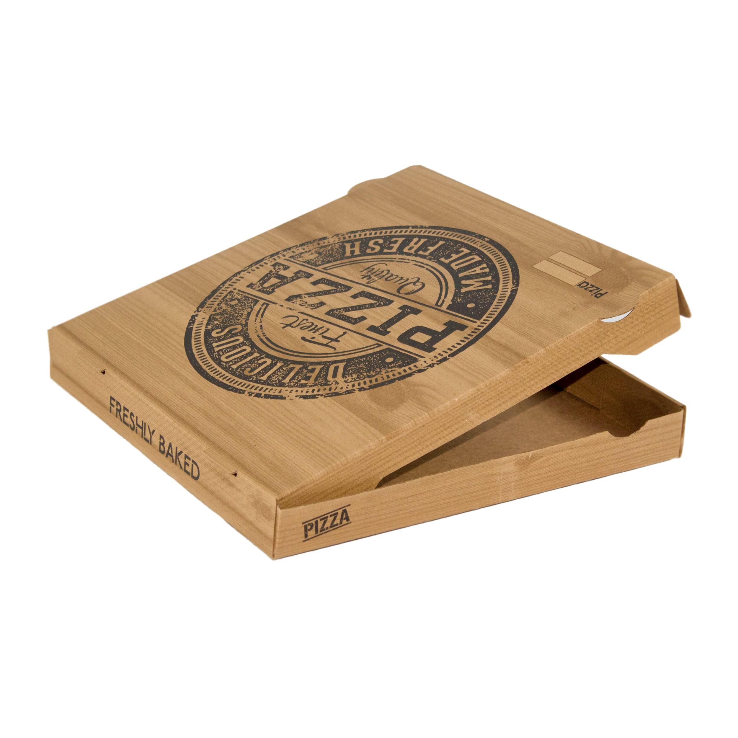 100 Stück Pizzakartons Modell 'Francia' kraft verschidene Größen zur Auswahl Pizzabox Schachtel (100, 29×29×4cm), Braun