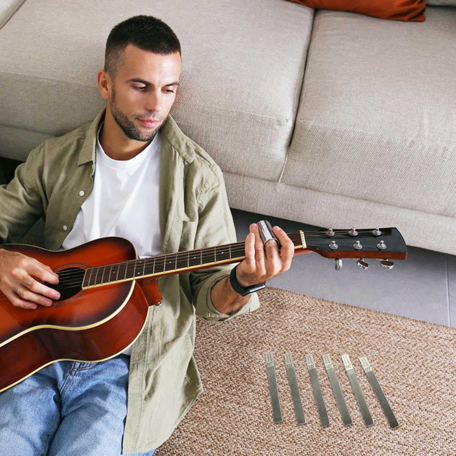 Lima Per I Tasti 6 Pezzi Utensile Per Smerigliatura Bordi | Lima per Smussatura Tasti Per Studenti Di Musica, Musicisti, Riparazione, Strumenti A Basso, Laboratorio E Studio Domestico