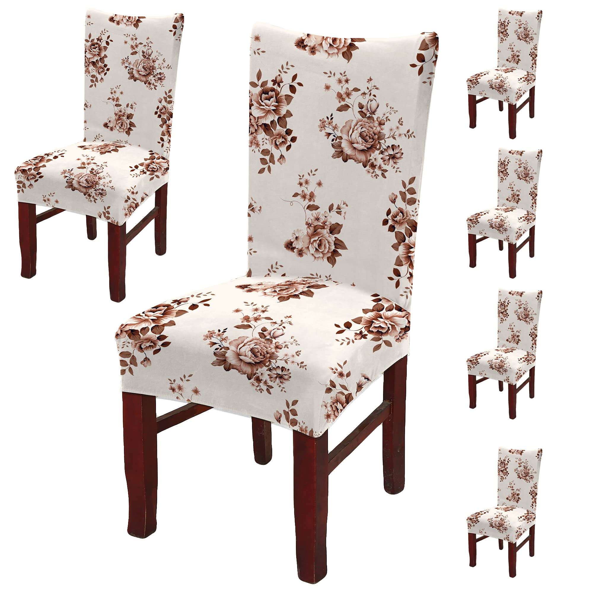 See full amazon price history chart for BRIDA® Polyester Spandex Stretchable Floral Geometric Printed Dining Chair Covers Elastic Chair Seat Case Protector, Slipcovers (6 Chair Cover, Brown Rose) BRIDA® Polyester Spandex Stretchable Floral Geometric Printed Dining Chair Covers Elastic Chair Seat Case Protector, Slipcovers (6 Chair Cover, Brown Rose) (B09HN69SWD) Amazon Price History, Amazon Price Tracker
