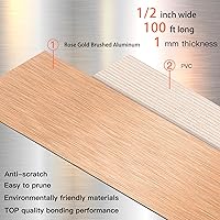 Vista 161 de GSCIT Club Bandas de borde de roble, rollo de 1 pulgada x 10 pies de bandas de borde de chapa - Cinta de madera real flexible previamente pegada