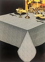 Vista 3 de Better Home Mantel con diseño de pera de manzana, parte trasera de franela textil, resistente, 60 pulgadas, redondo