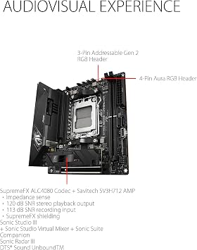 ASUS ROG Strix B650E-I Gaming WiFi AMD B650 AM5 RyzenTM Desktop 9000 8000 & 7000 mini-ITX mITX Motherboard, 10+2 Power Stages, DDR5, 2X M.2 Slot, PCIe 5.0, 2.5G LAN, WiFi 6E, USB 3.2 Gen 2x2 Type-C