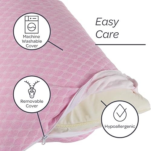 Miniatura 5 de Lavish Home - Almohada corporal de espuma viscoelástica, para dormir de lado, dolor de espalda, mujeres embarazadas, dolor de piernas y rodillas,