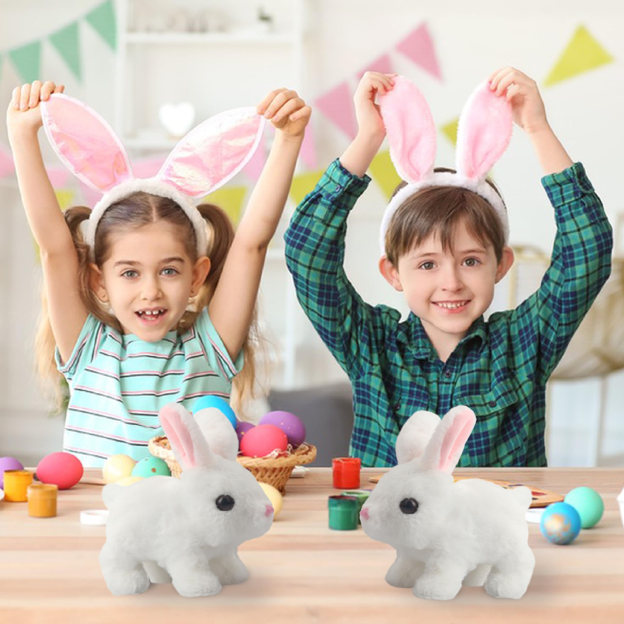 Amazon.com: A-SZCXTOP Electronic Plush Hopping Rabbit Toys