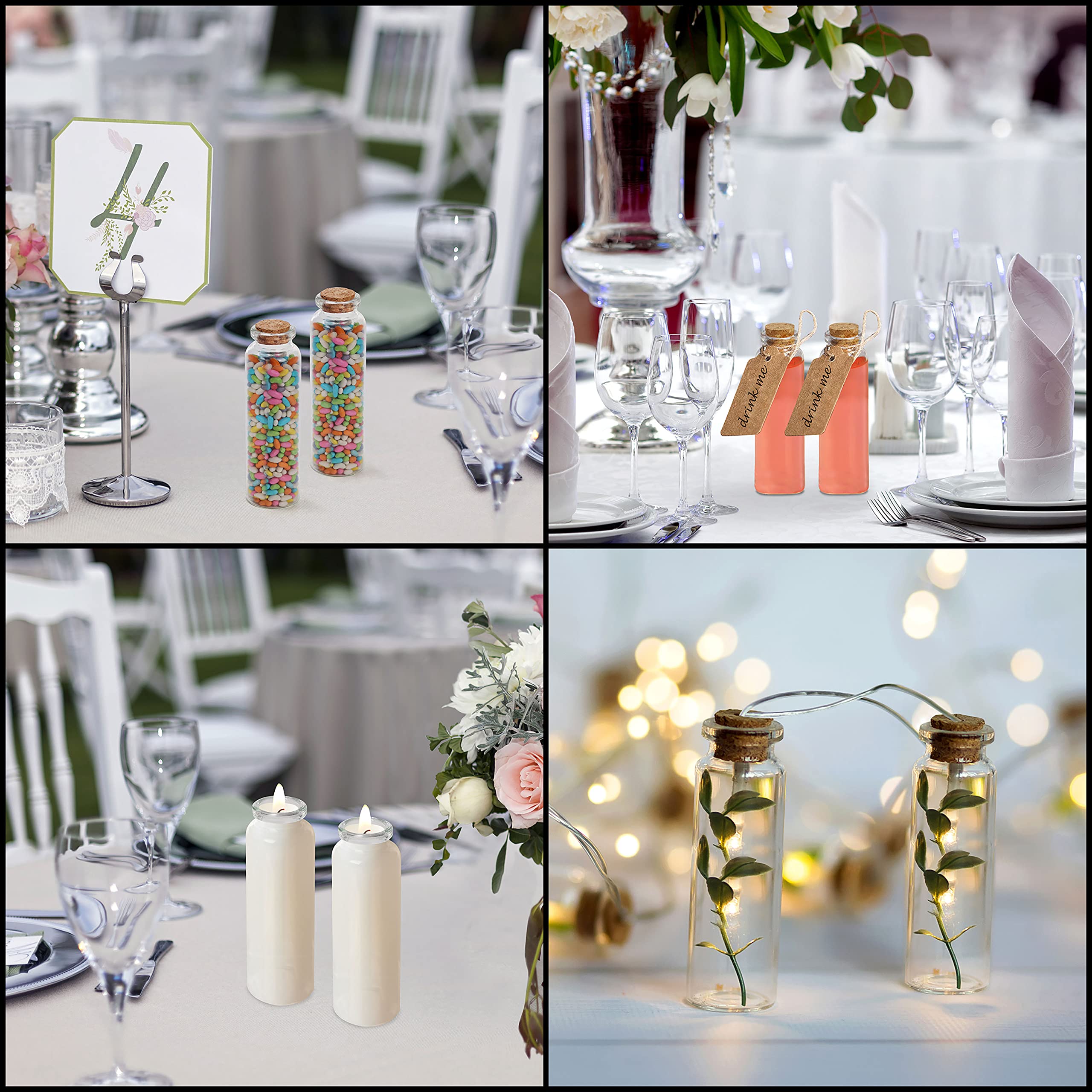 MaxMau Lot De 25 Petites Bouteilles En Verre Avec Bouchon