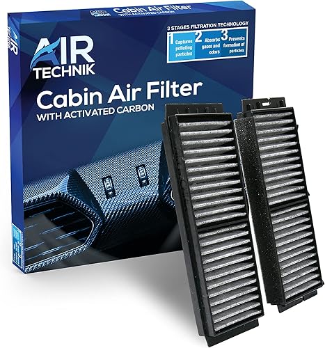 Miniatura 195 de AirTechnik Filtro de aire de cabina CF11670 con carbón activado Compatible con Ford Ecosport 2018-2022, Fiesta 2011-2019 - BE8Z-19N619-A