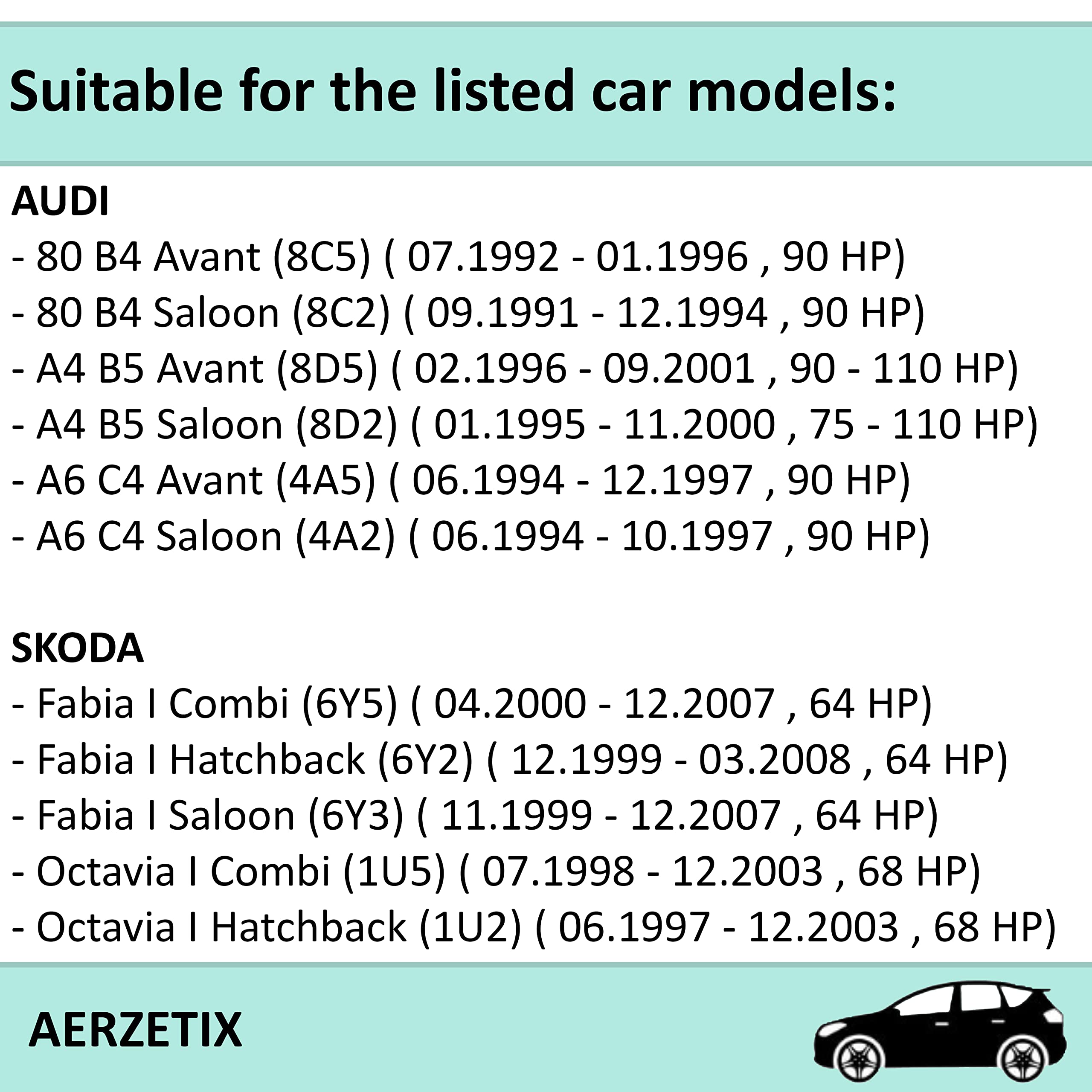 AERZETIX - C40443 - Sensore, temperatura dell'aria aspirata - numeri di poli: 2 pin - compatibile con 028 906 081, Ford 1 003 742
