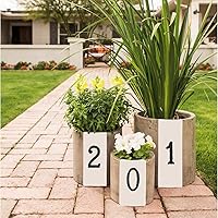 Vista 6 de Números de 5.5 pulgadas de hierro fundido para dirección de casa.