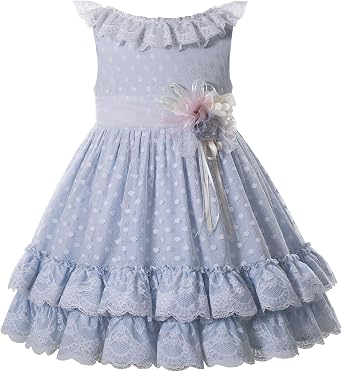 Girl Summer Elegant Purple Ruffle Lace Clothing Toddler Kid Wedding Pageant Birthday Party Prom Princess Dress