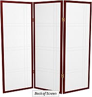 Vista 40 de Pantalla Shoji corta de doble cruz de 4 pies - Negro - 6 paneles