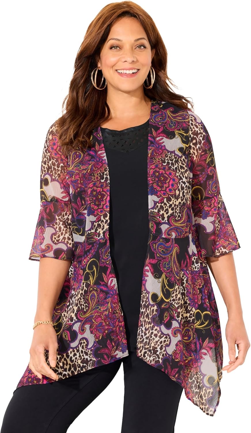 Women's Plus Size Seasonless Cascade wrap