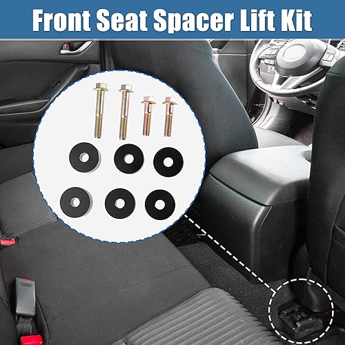 Miniatura 3 de X AUTOHAUX 1 juego de elevador espaciador de asiento delantero ajustable de 0.25 a 1.5 pulgadas para Toyota Tacoma 4Runner 2003-2022 Kit de