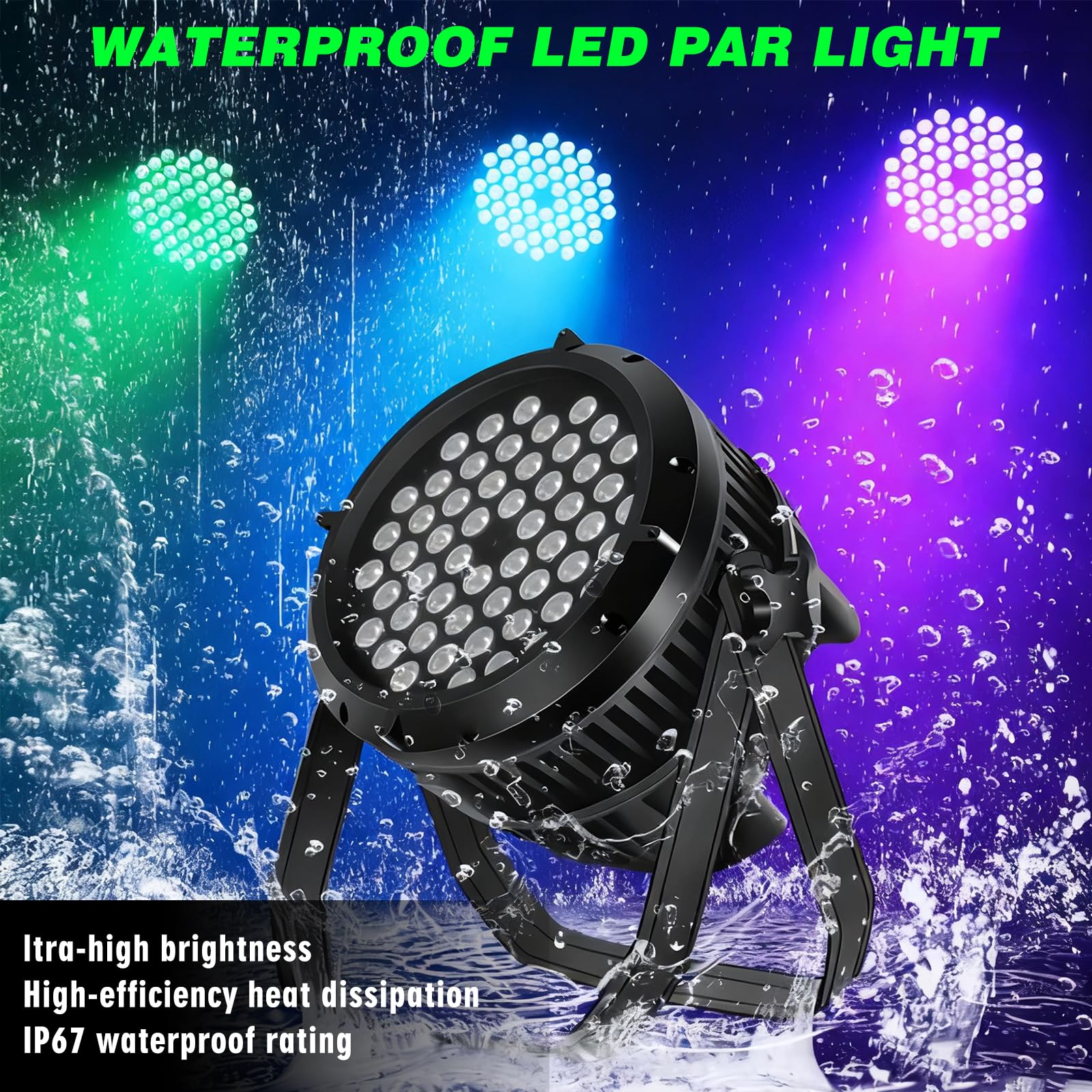 Amazon.com: Led Stage Lights, 54x3w RGBW Waterproof Led Par Light