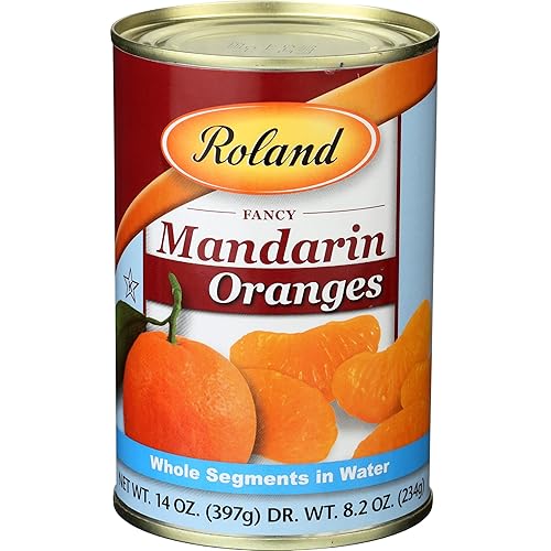 Roland Foods Fancy Whole Mandarin Orange Segments in Water, 14 Ounce Can, Pack of 1