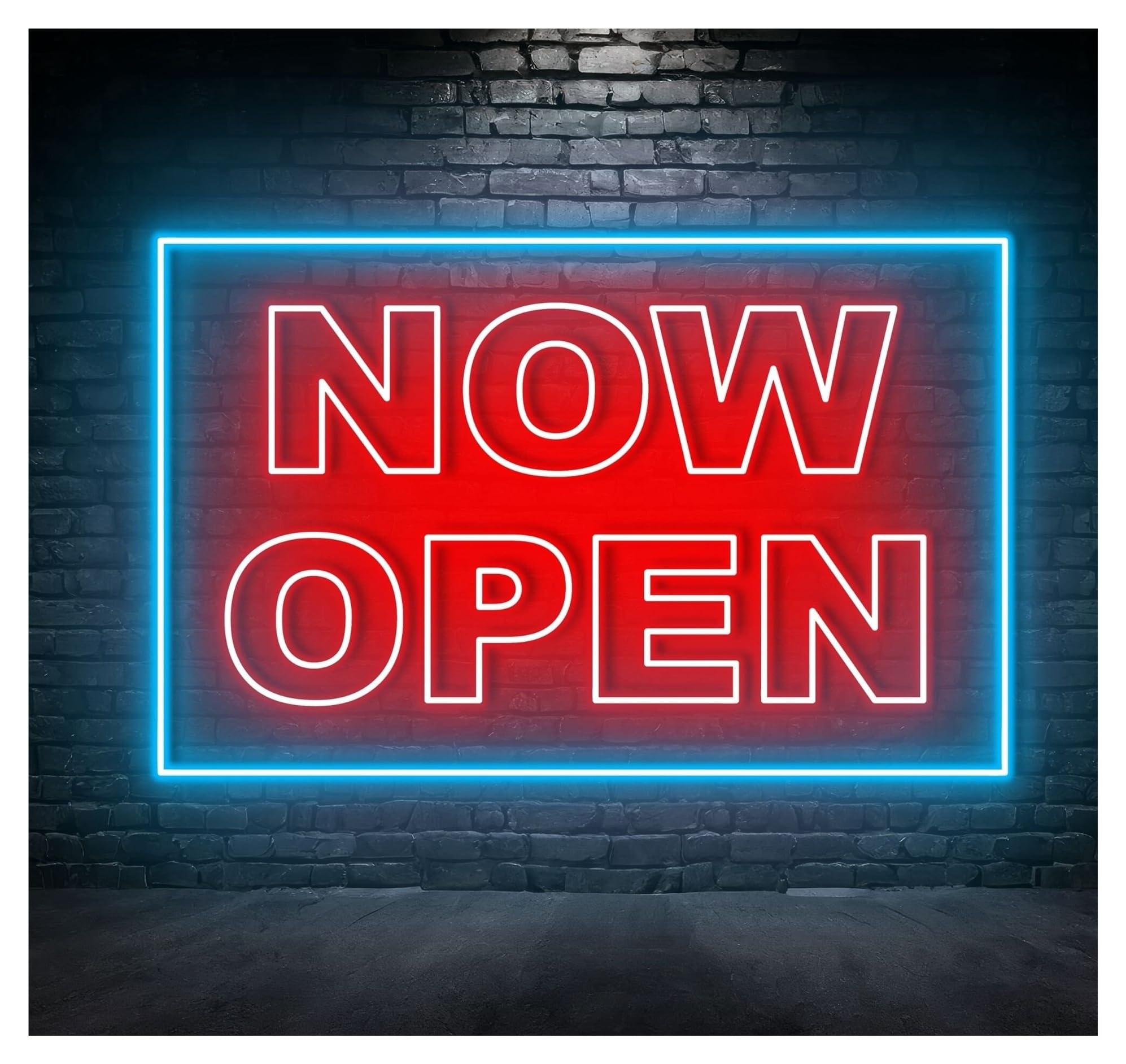 RONGCH Hanging Art Signs Now Open Neon Sign Welcome Store Shop Decor Restaurant Deli Food Market Kitchen Home Hanging Wall 50cm