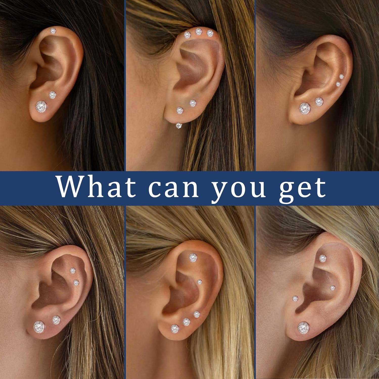 Moissanite Stud Earrings Women Men：Silver Hypoallergenic Screw Back Earrings Brilliant Engagement Gift - Image 8