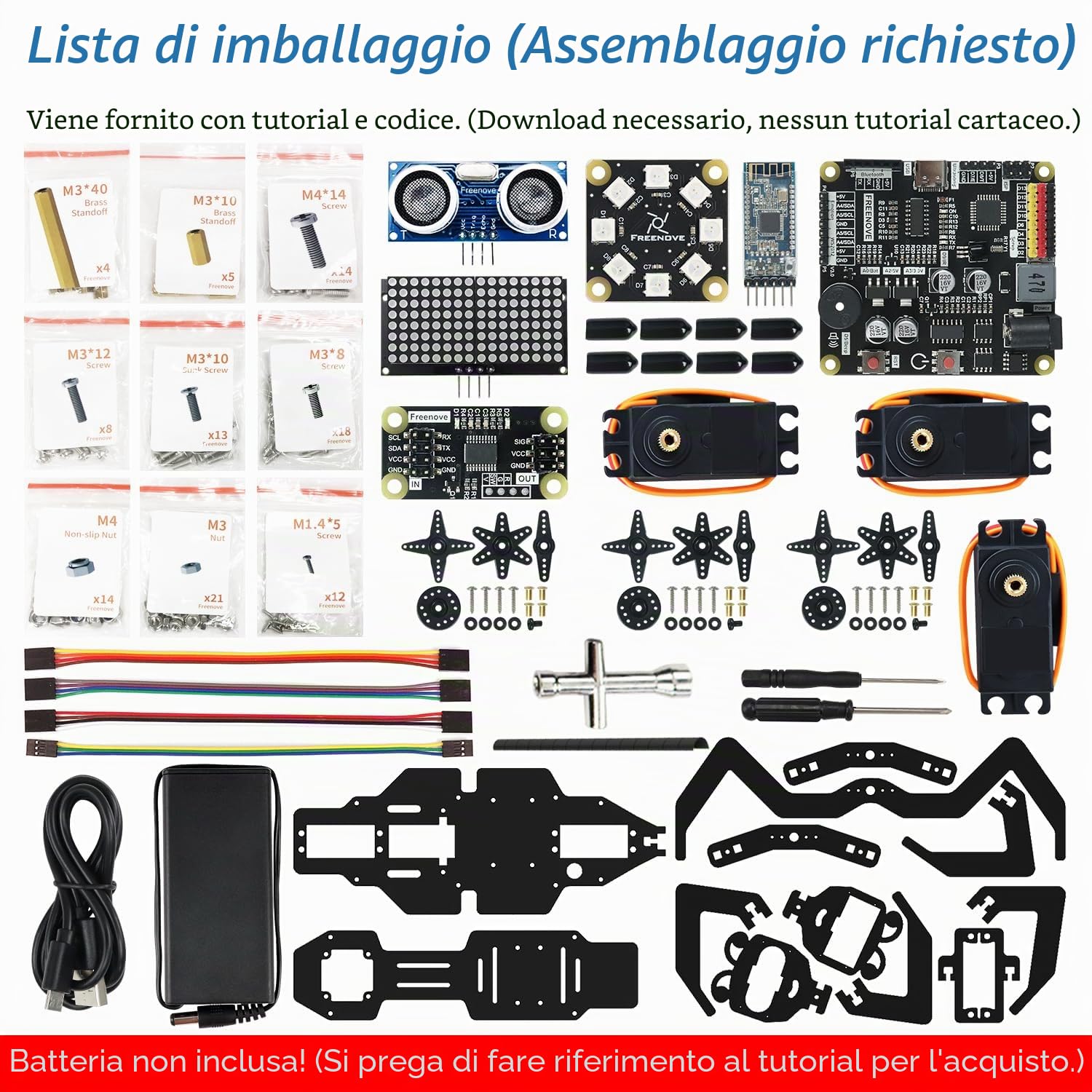 Freenove Robot Ant Kit (Compatible with Arduino IDE), Dot Matrix Expressions, Obstacle Avoidance, Wireless Control App, Ultrasonic Sensor Servo
