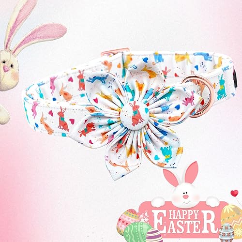 Miniatura 121 de Lionheart glory Collar de perro con bandera estadounidense, collar de flores para perro del 4 de julio, resistente y ajustable, collar patriótico