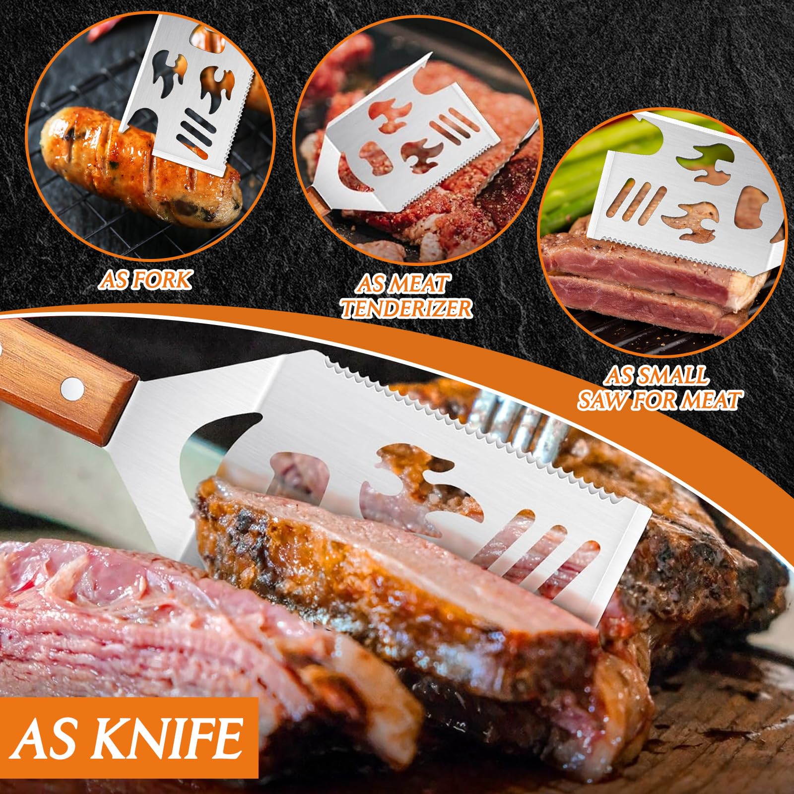 Set 2 Spiedini Flessibili In Acciaio Inox - Per Barbecue Con Coperchio Chiuso (Griglie Ninja, Kamado) - Foto 4