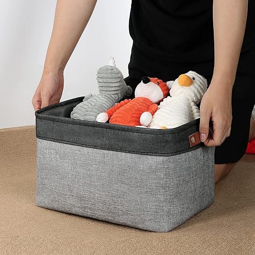 Miniatura 6 de DULLEMELO Contenedores de almacenamiento de cubo de 11 x 11 pulgadas para organizador de cubos, cestas de almacenamiento plegables para organizar el