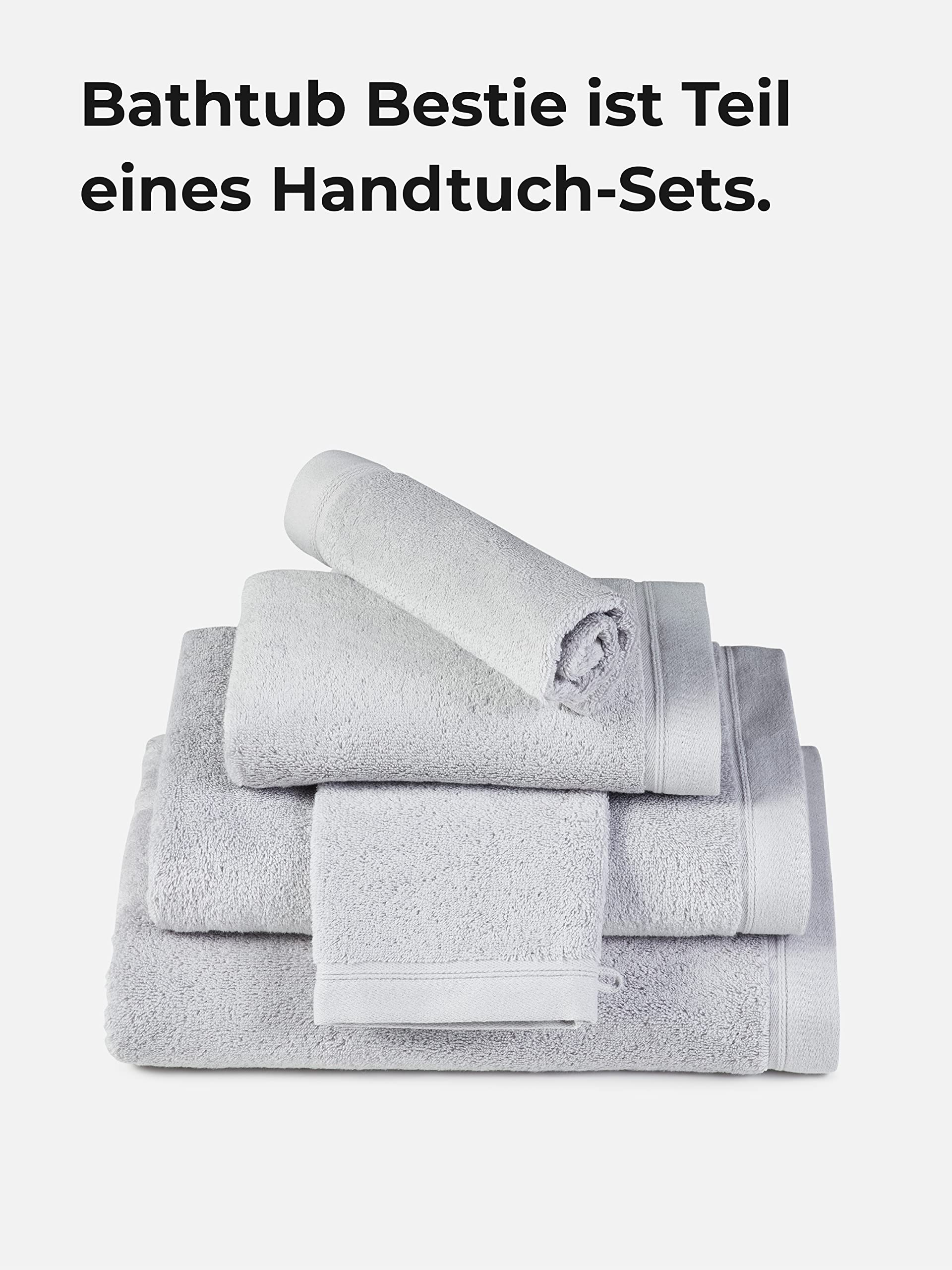 Sowel® Premium Badetuch 100x150 cm, Handtuch aus 100% Bio-Baumwolle, Hergestellt in Portugal, Hellgrau