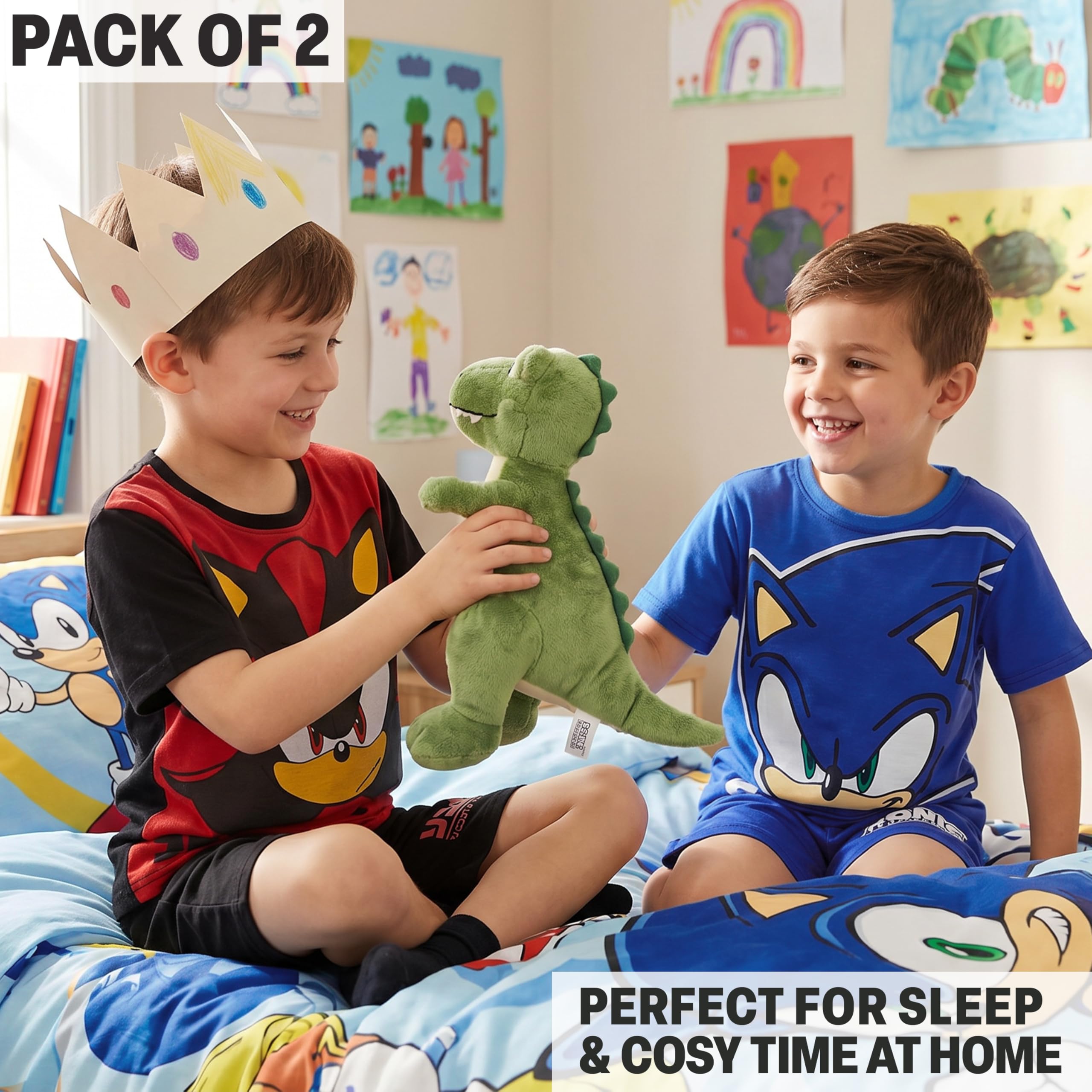 Patrulla Canina | Tortugas Ninja | Bob Esponja | Sonic The Hedgehog Pijama Niño, Pack 1 o 2 Pijamas Niños, Camiseta Manga Corta y Shorts de Verano