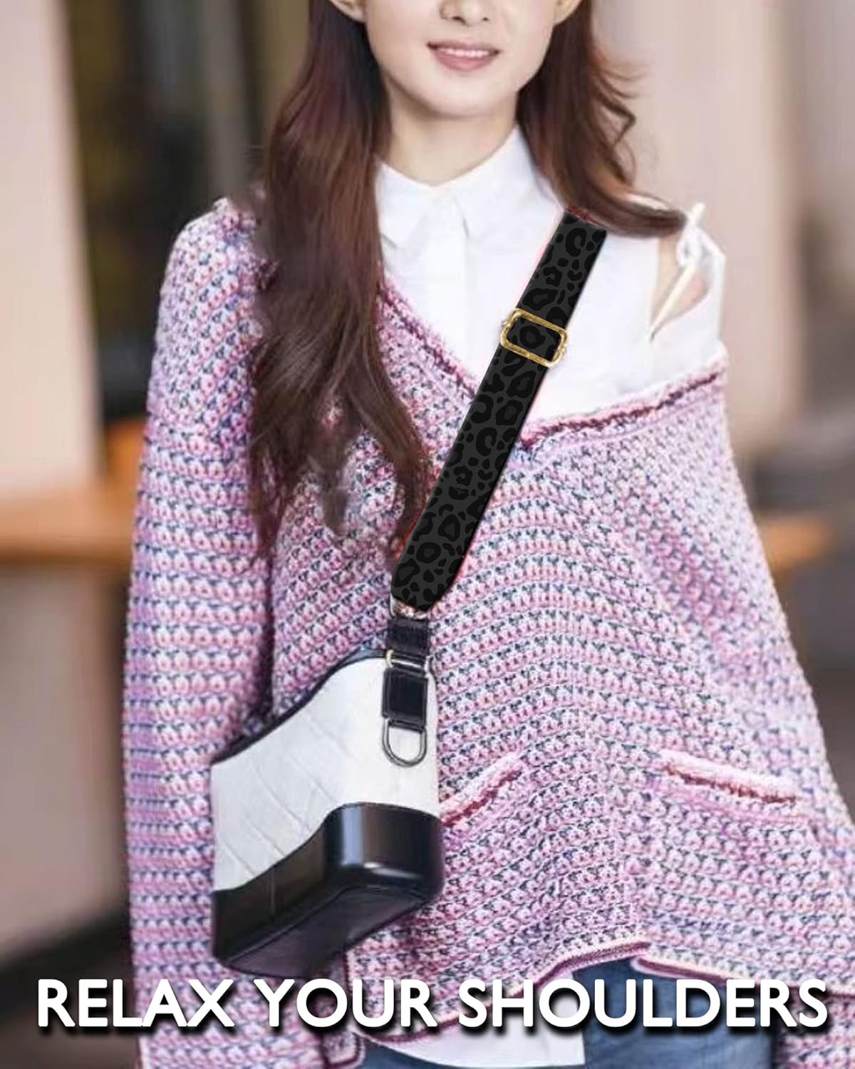 Wide Purse Strap Replacement Crossbody Handbag Shoulder Strap Adjustable Bag Straps Replacement - Image 3